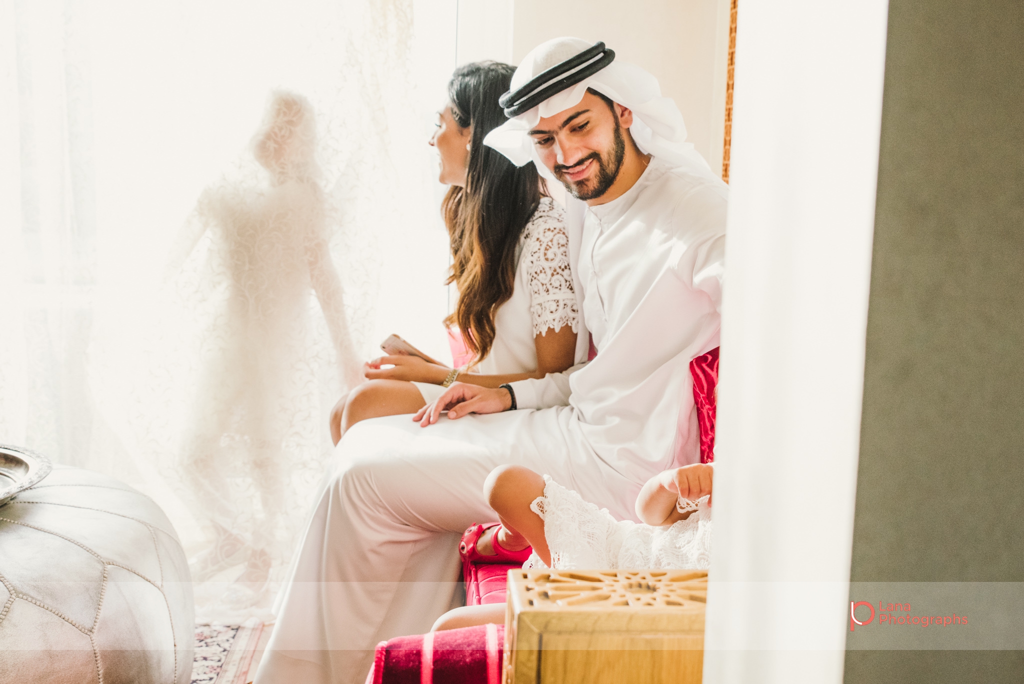 Lana Photographs Family Photographer Dubai Top Family Photographers silhouette of girl in the curtains