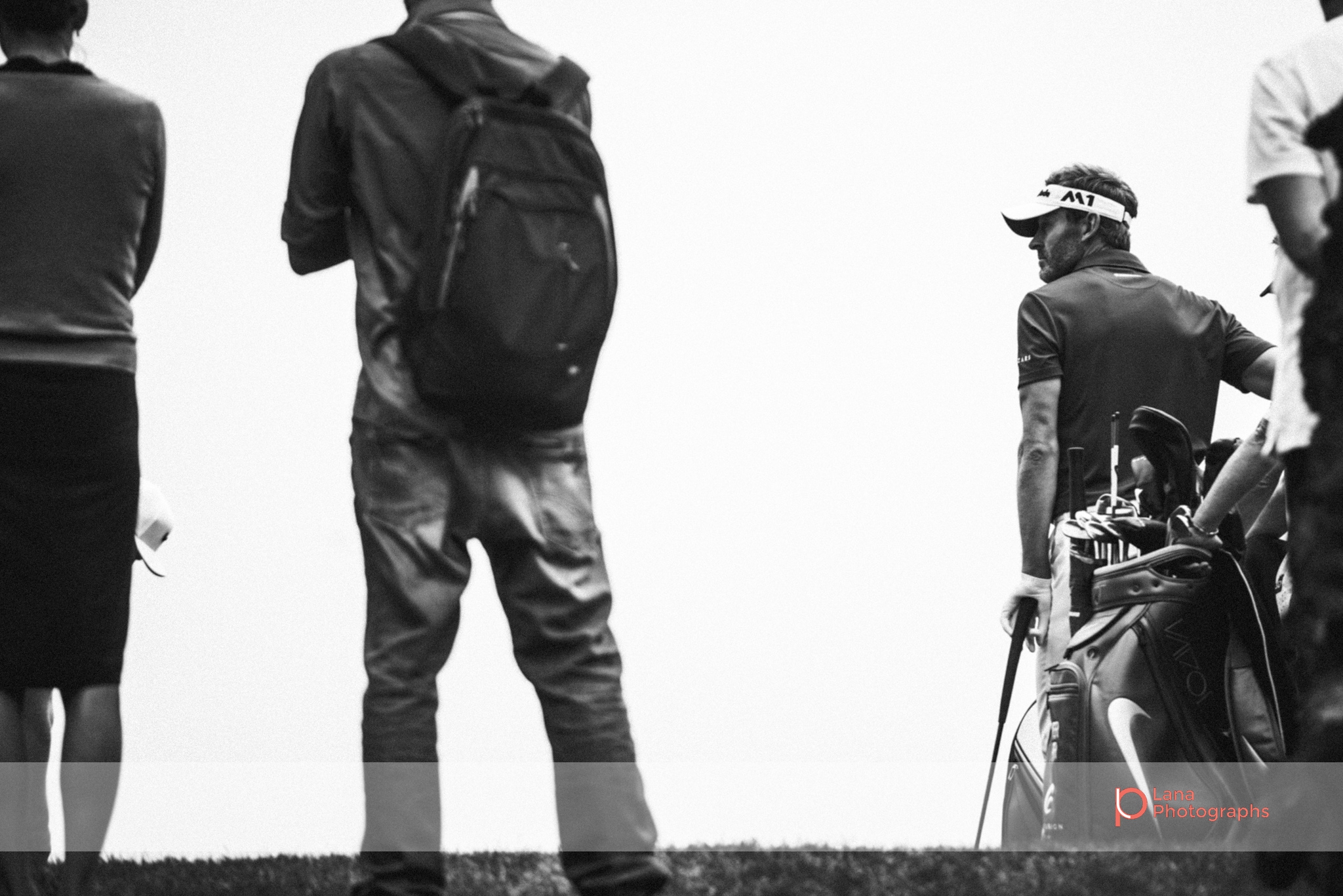 Raphael Jacquelin prepares for his next shot during the Omega Dubai Desert Classic in February 2017