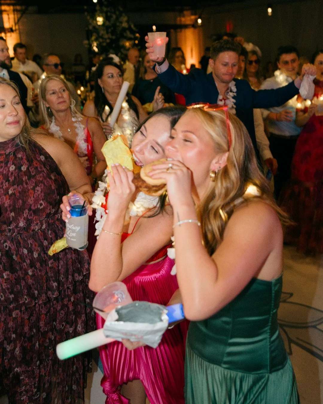 Nothing gets a crowd excited quite like a late-night Chick-fil-A + McDonalds delivery. Comfort food + a packed dance floor = perfection. 🤍🍟