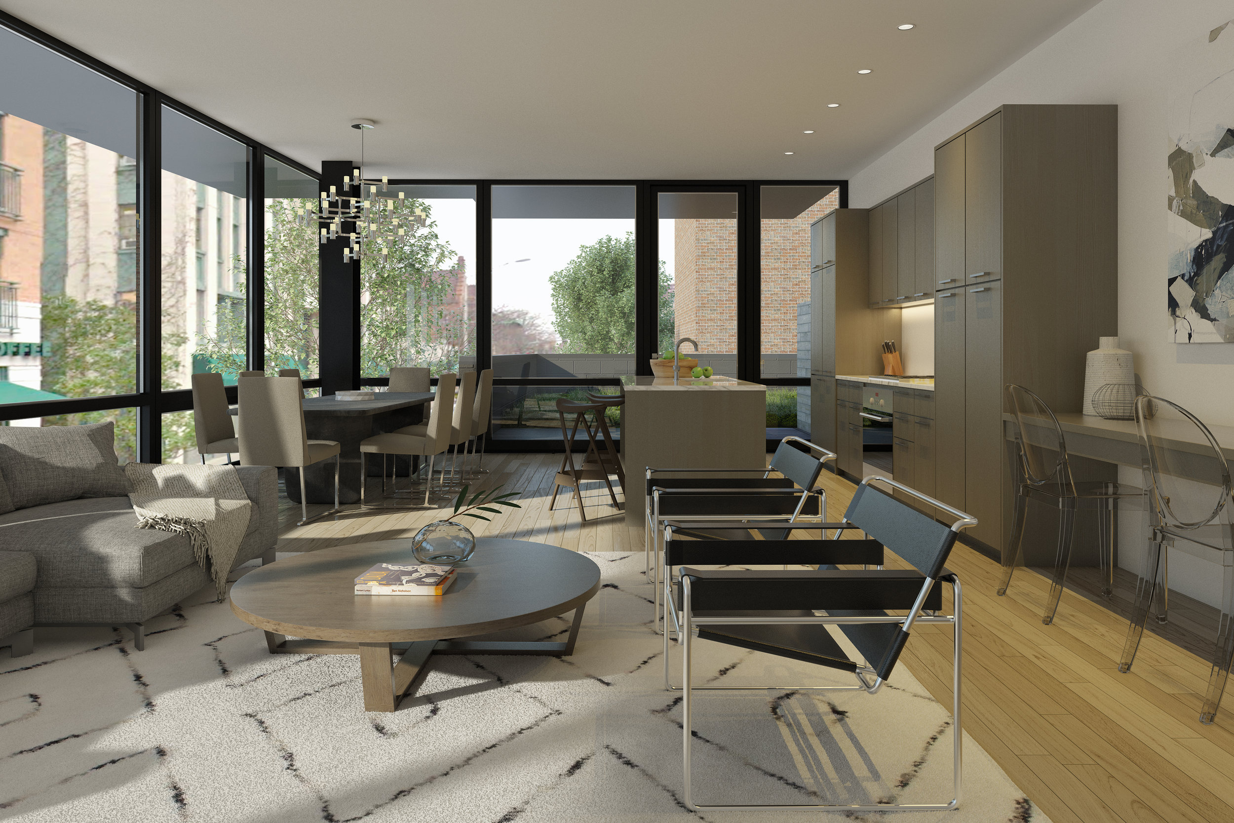 A rendering of the District House 01 tier
