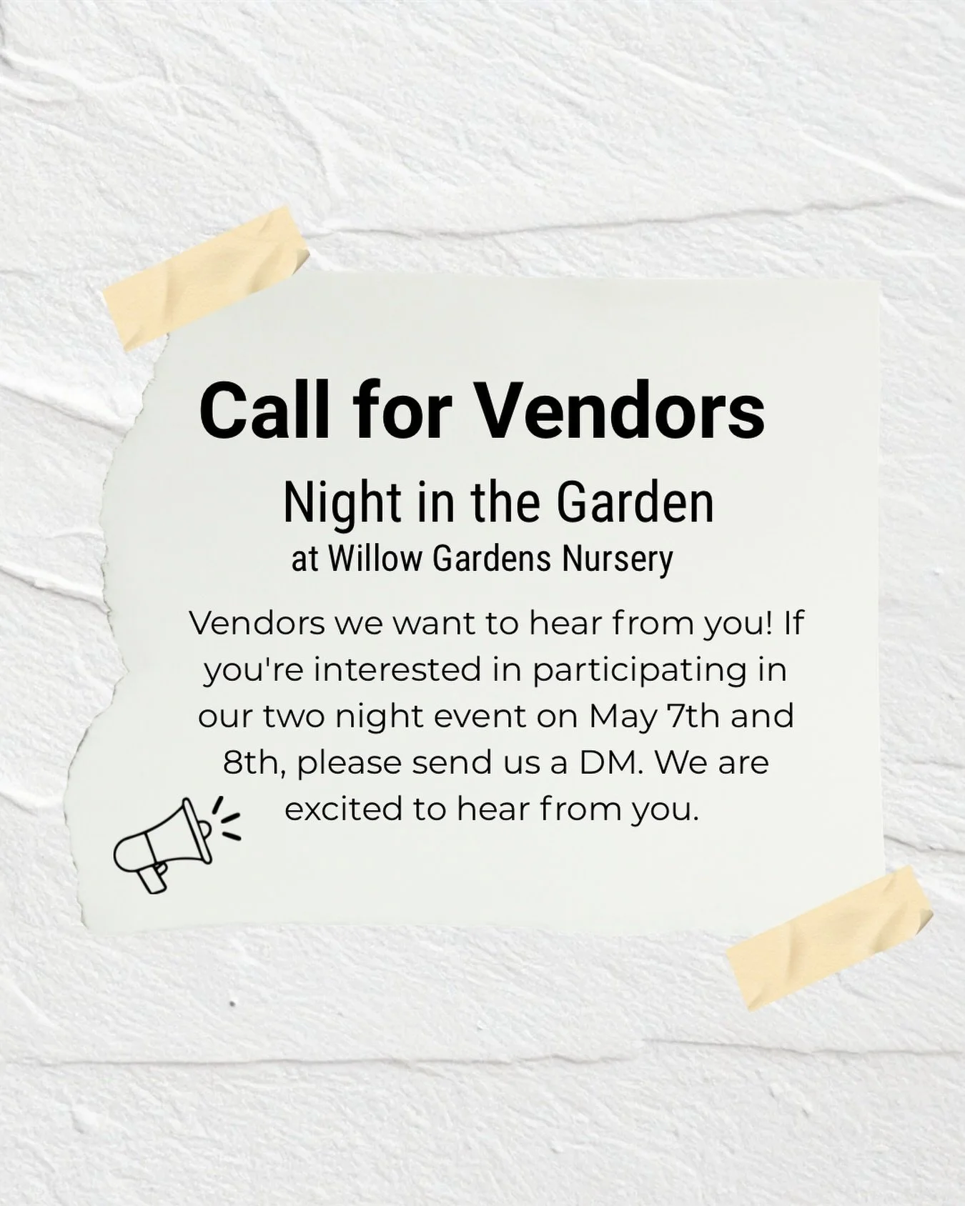 559 vendors we are looking for you to join us May 7th and 8th for our Night in the Garden. Send us a DM if you are interested in participating. 

#fresnocalifornia #cloviscalifornia #559vendors