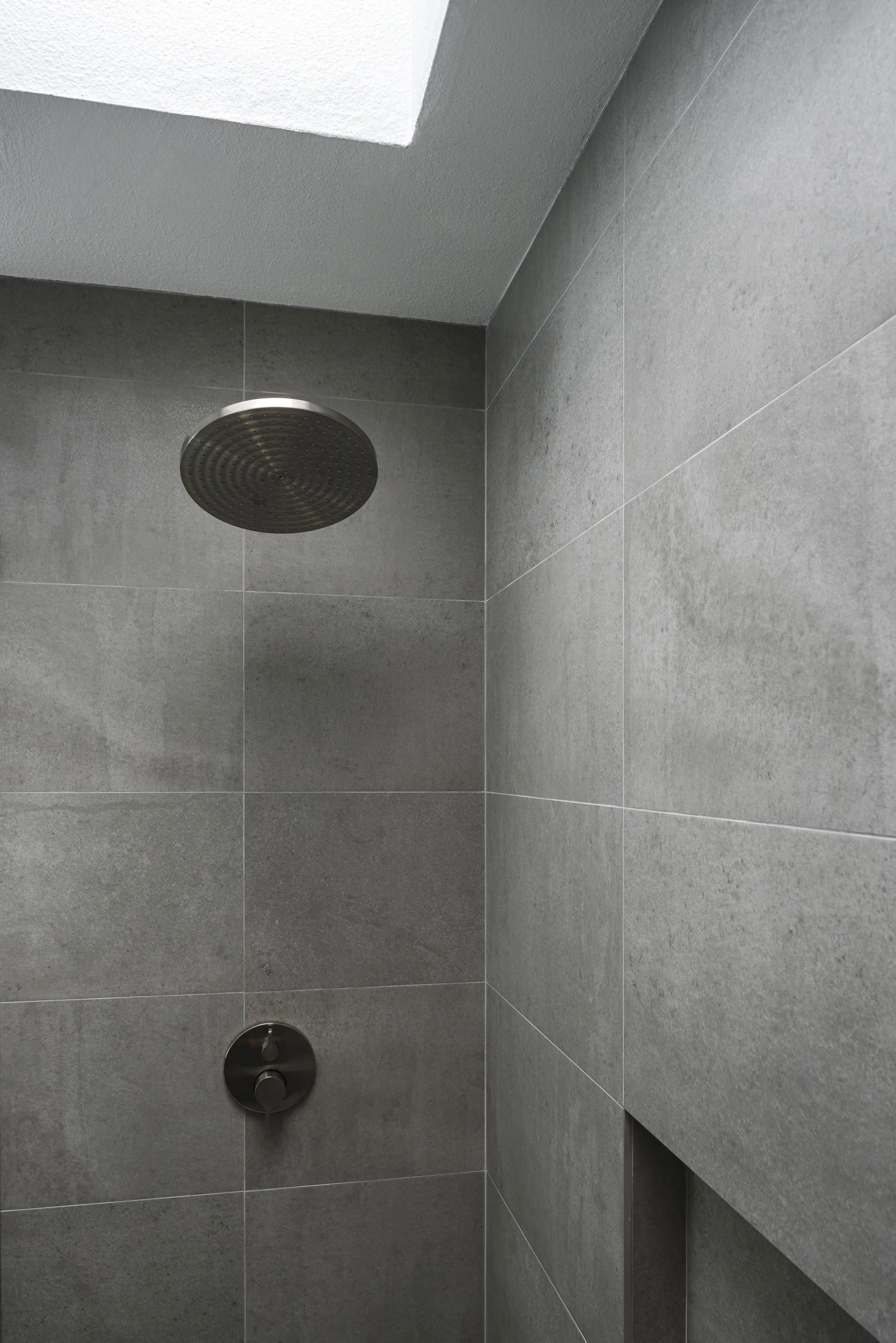 A clean modern shower