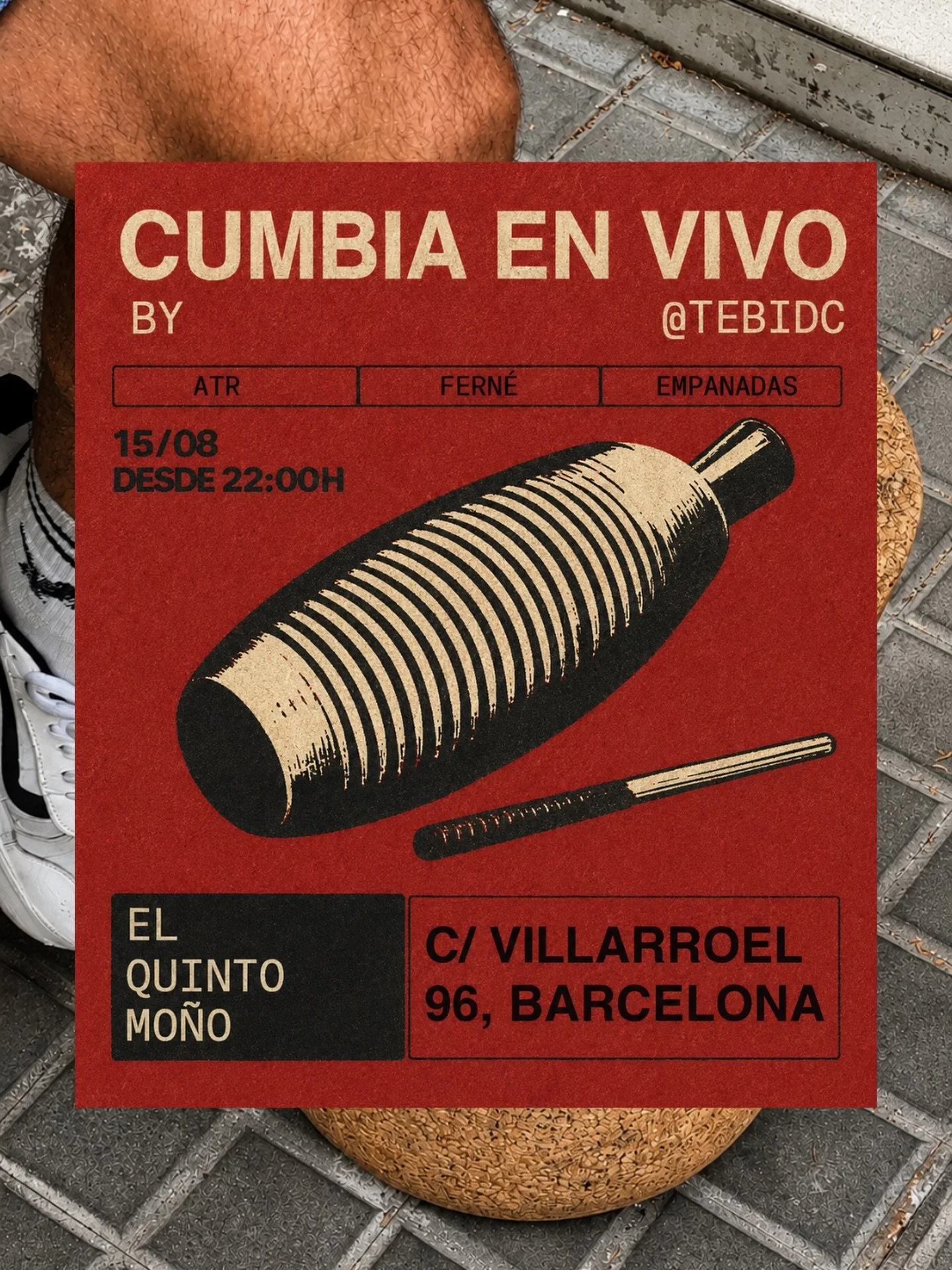 Cumbia en Vivo by tebidc 

El pr&oacute;ximo s&aacute;bado 15 de agosto a partir de las 22:00hrs tenemos cumbia en vivo en El Quinto Mo&ntilde;o.

Escr&iacute;benos para reservar. &iexcl;Te esperamos!

&hellip;

Live Cumbia by tebidc

Join us next Sa