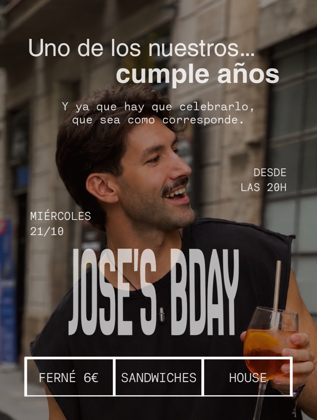 Uno de los nuestros cumple a&ntilde;os.
Y ya que hay que celebrarlo, que sea como corresponde. 

Mi&eacute;rcoles 21/10.
Desde las 20h.
Con promos especiales.

Te esperamos para celebrar.