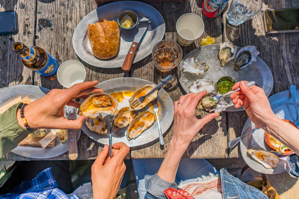 Hog Island Oysters, Marshall, Tomales Bay, California