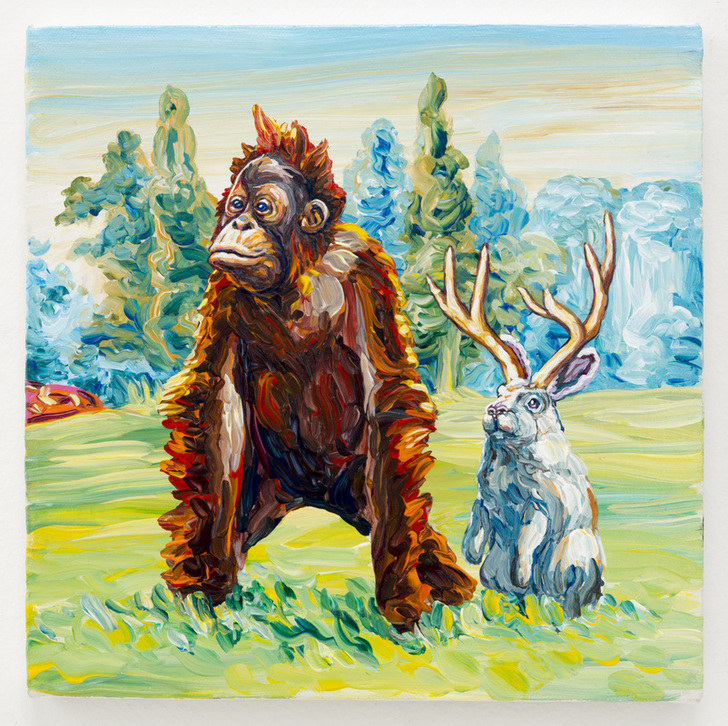 Orangutan and Jackalope (2 Friends)