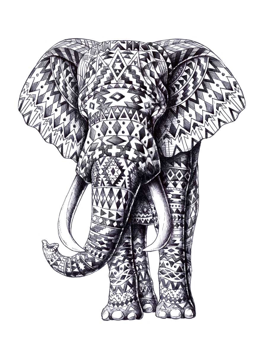 Tribal Pattern Elephant