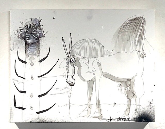 Horse Thief Joey Feldman Indian ink on archival panel 11 x 14 x 2 in $1500