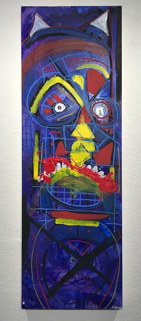 Tempest Joey Feldman mixed media on archival panel 36 x 12 x 2 in $2750