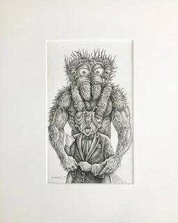 Strange Webfellows Emek archival ink on archival paper 16 x 13 x 1 (framed) $750