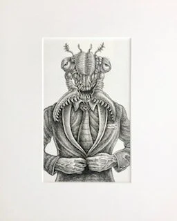 Come Up and See Me Sometime, My Little Cicadoidea Emek archival ink on archival paper 16 x 13 x 1(framed) $750