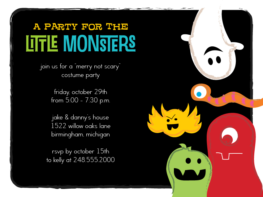 Halloween invitation for Shutterfly