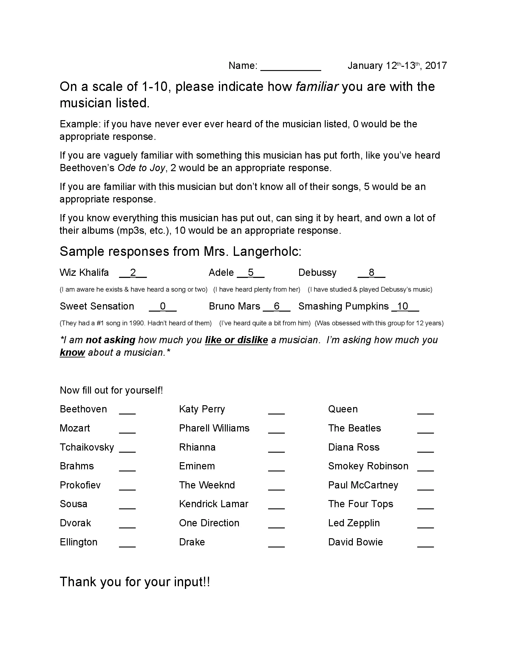PDF image of my listening survey.