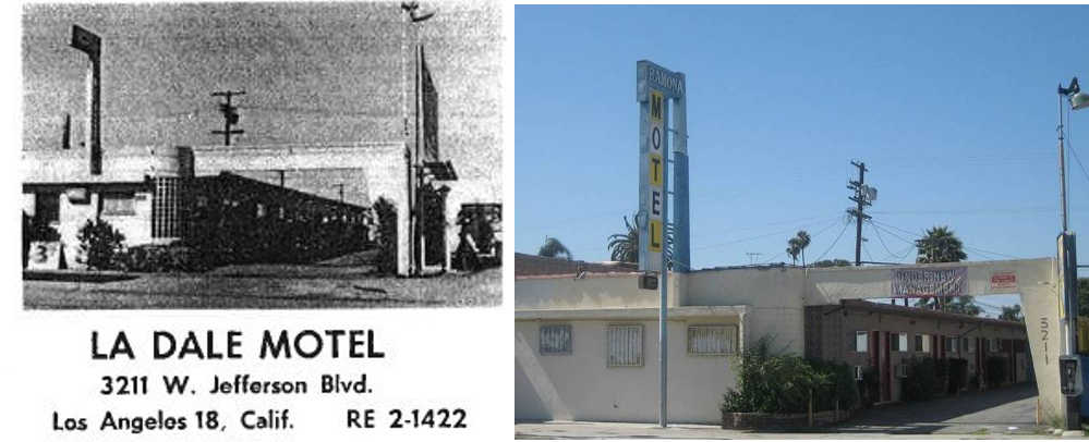 The La Dale Motel in Los Angeles, California, appeared in several editions of the Green Book. This photo, from 2014, reveals a remarkably intact building that retains its function as a motel. 