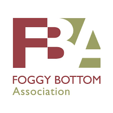 Logo of the Foggy Bottom Association featuring stylized letters FB and A in red and green colors.