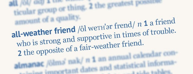 define fair weather friend