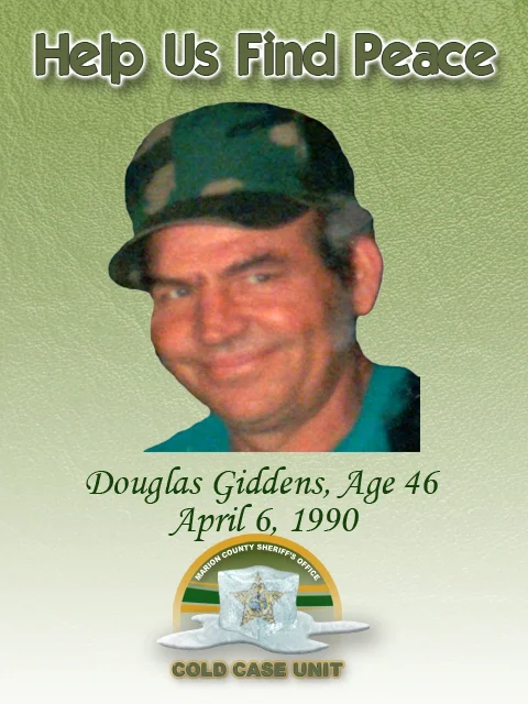 Douglas Giddens was located shot to death in the 300 block of NE 33rd street in Ocala, Fl. If you have any information regarding this case, call (352) 369-6831. You may also remain anonymous by contacting CrimeStoppers at (352) 368-STOP.