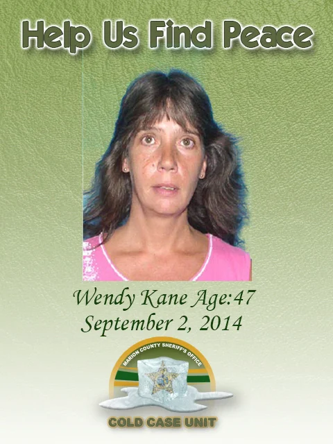 Kane was found deceased in her residence on August 12, 2014 at 5701 SE 33rd Court in Ocala by a neighbor who was doing a well-being check on her. Detectives believe the murder occurred sometime between Friday, August 8th and Saturday, August 9th. Investigators need your help. If anyone has any information about this case, please call Marion County Crime Stoppers at 352-368-STOP.