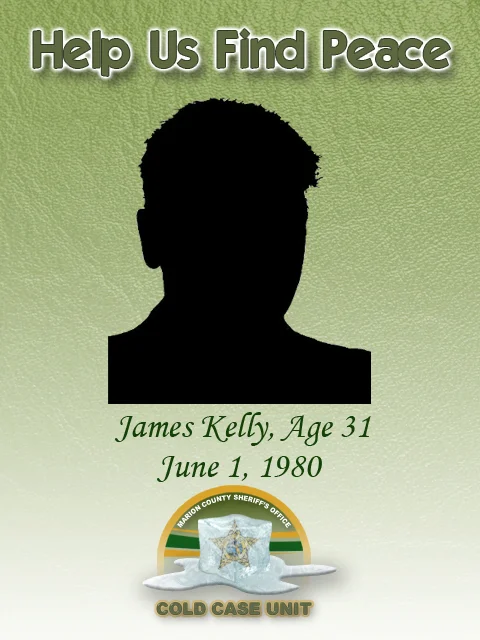 June 1, 1980-James Kelly was on I75 near CR329 with a gunshot wound to the head. If you have any information regarding this case, call (352) 369-6831. You may also remain anonymous by contacting CrimeStoppers at (352) 368-STOP.