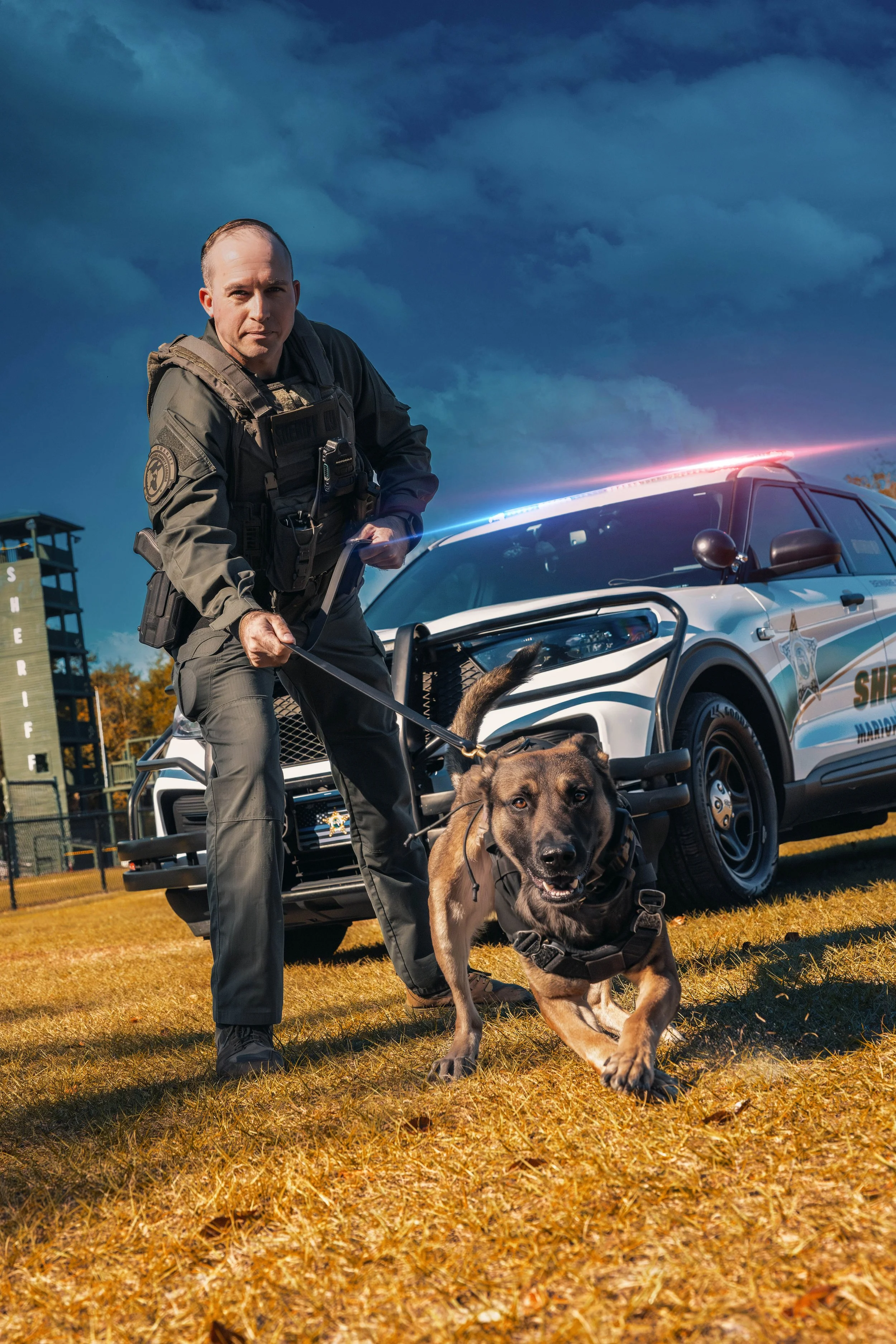   K-9 Corporal Timothy Fretts    K-9 partner “Gunner”    tfretts@marionso.com  