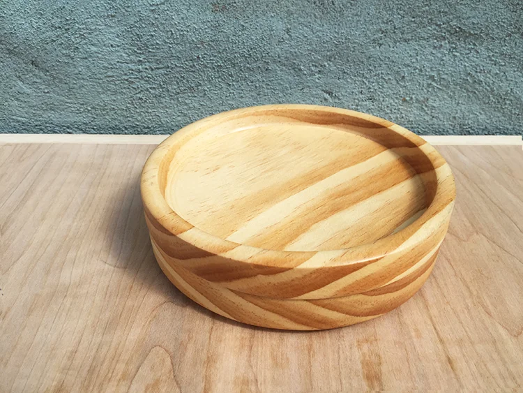  cylinder stackable plates in sugar pine 