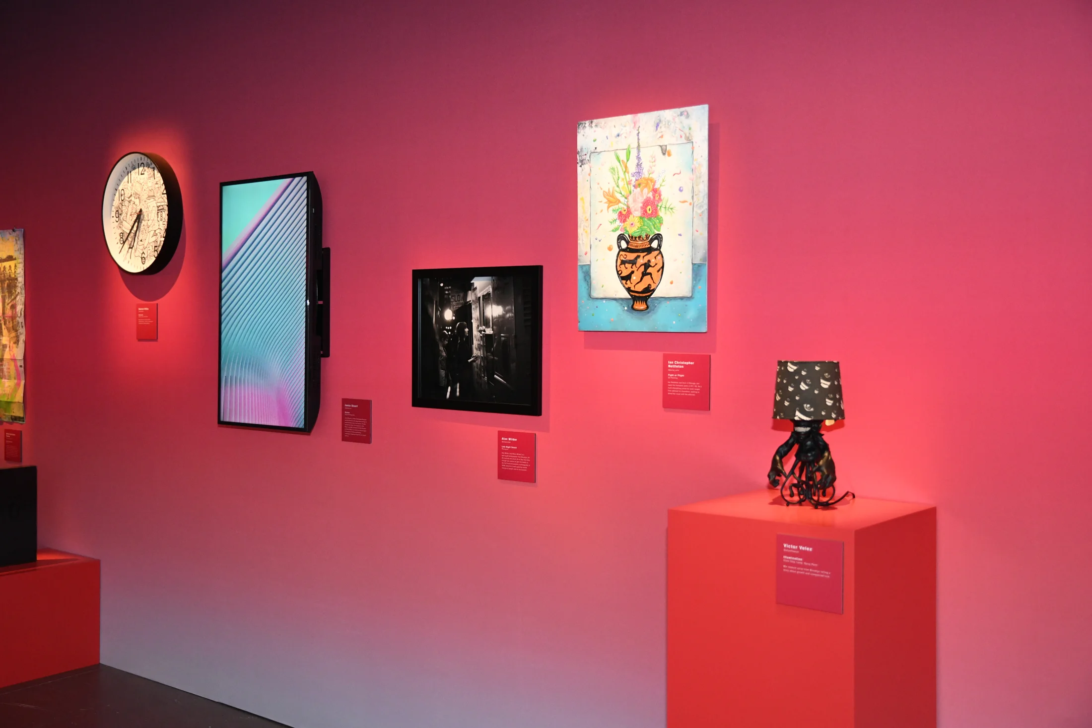 Curated artwork on display