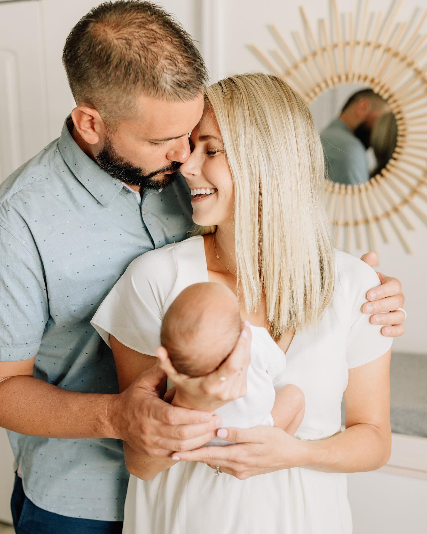 how wonderful life is now that you&rsquo;re in the world 🕊☁️✨🤍 #BrodyRobert ⁣ &bull;&bull;&bull; a few of my favorite snaps from our newborn shoot with @alittlestoryphotography 🎞  #MyWholeWorld #OurLittleFamily #NewbornPhotography