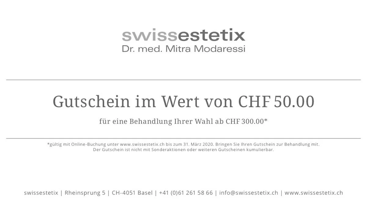 swissestetix | Dr. med. Mitra Modaressi | Rheinsprung 5 | CH-4051 Basel