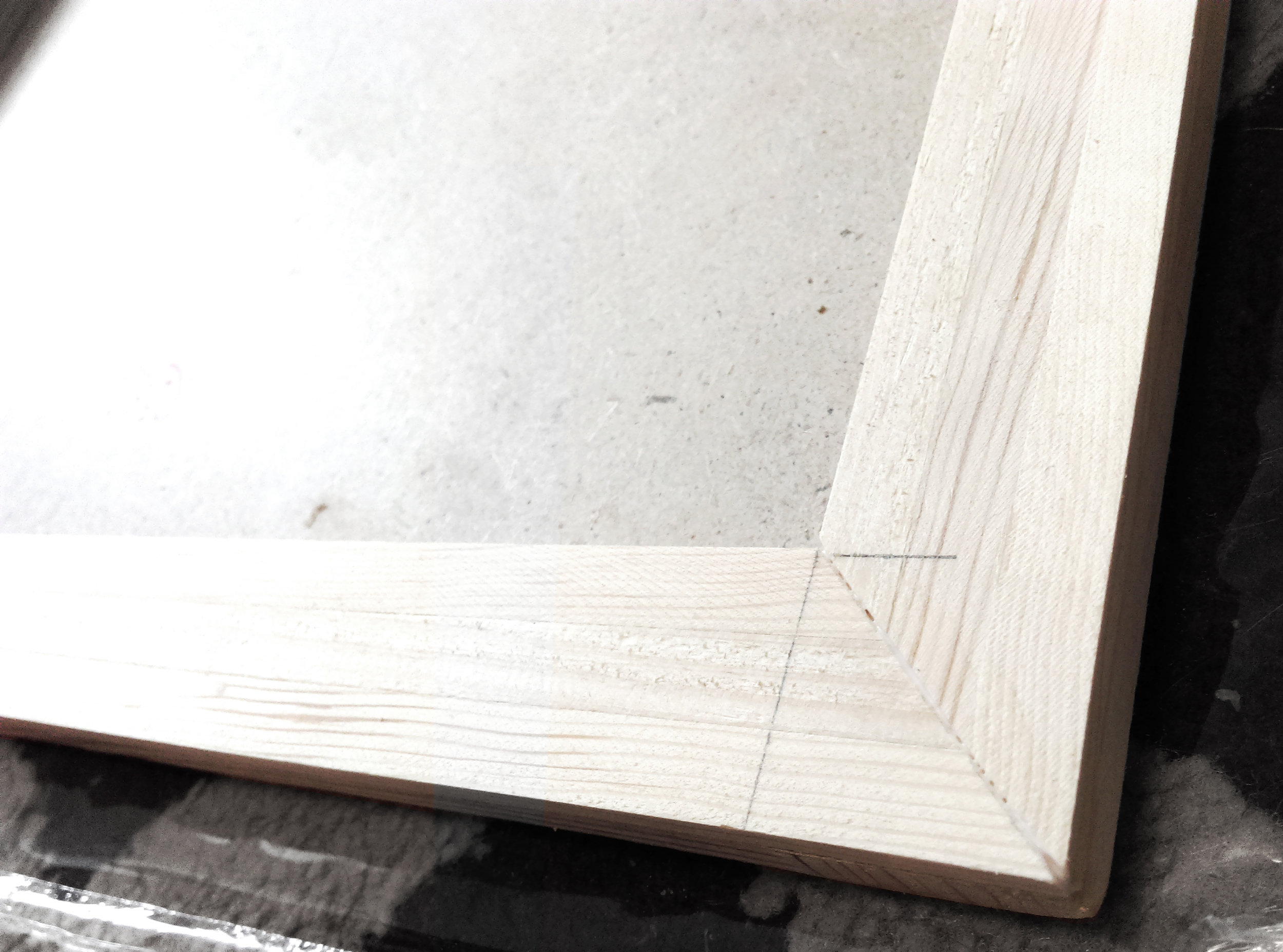 One of the corners, after lots of sanding for precise fitment.