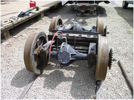 The following May the rebuilt drive truck has been delivered back to Dolores to be reinstalled.