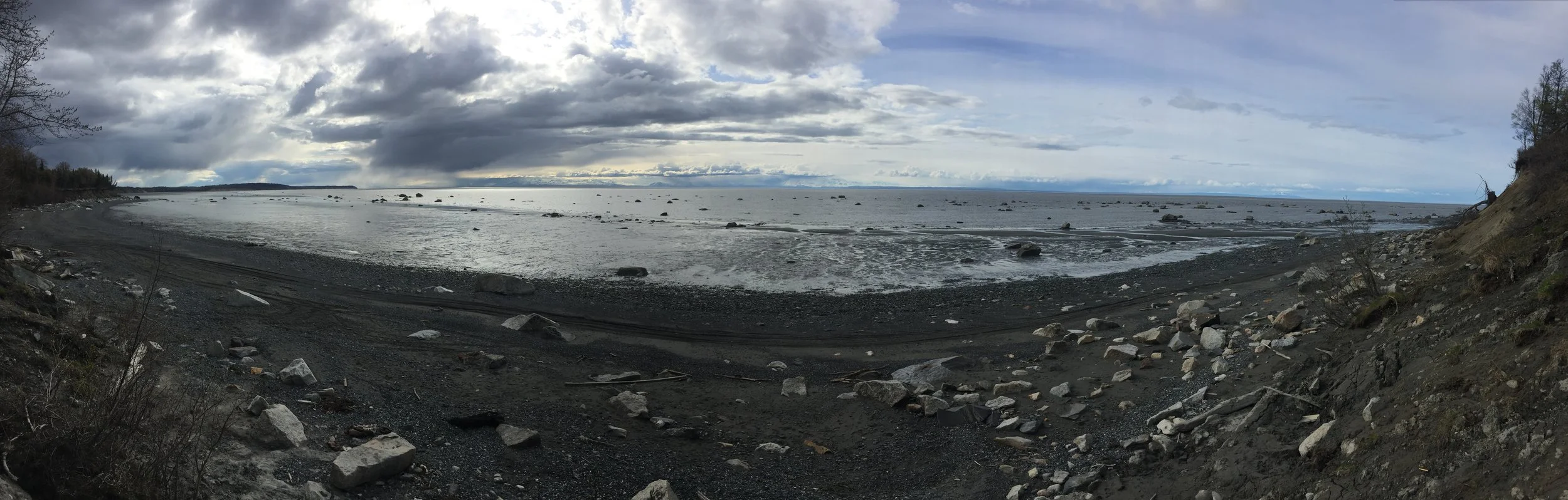 Cook Inlet at low tide from Captain Cook State Park