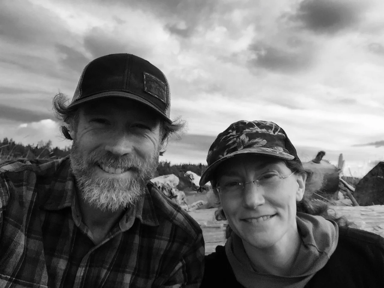 Happy beachcombers