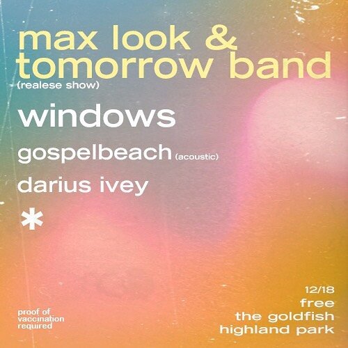 Last show of the year this Saturday the 18th! We&rsquo;ll be supporting @max.look for his album release at the @thegoldfishla alongside @gospelbeach and @dariusknits Free show come have a drink and shake a leg ✌️🏄🏽&zwj;♂️