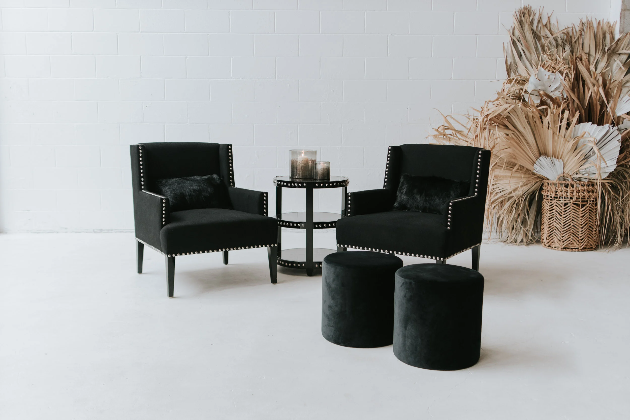 Studded Lounge Collection - Black 