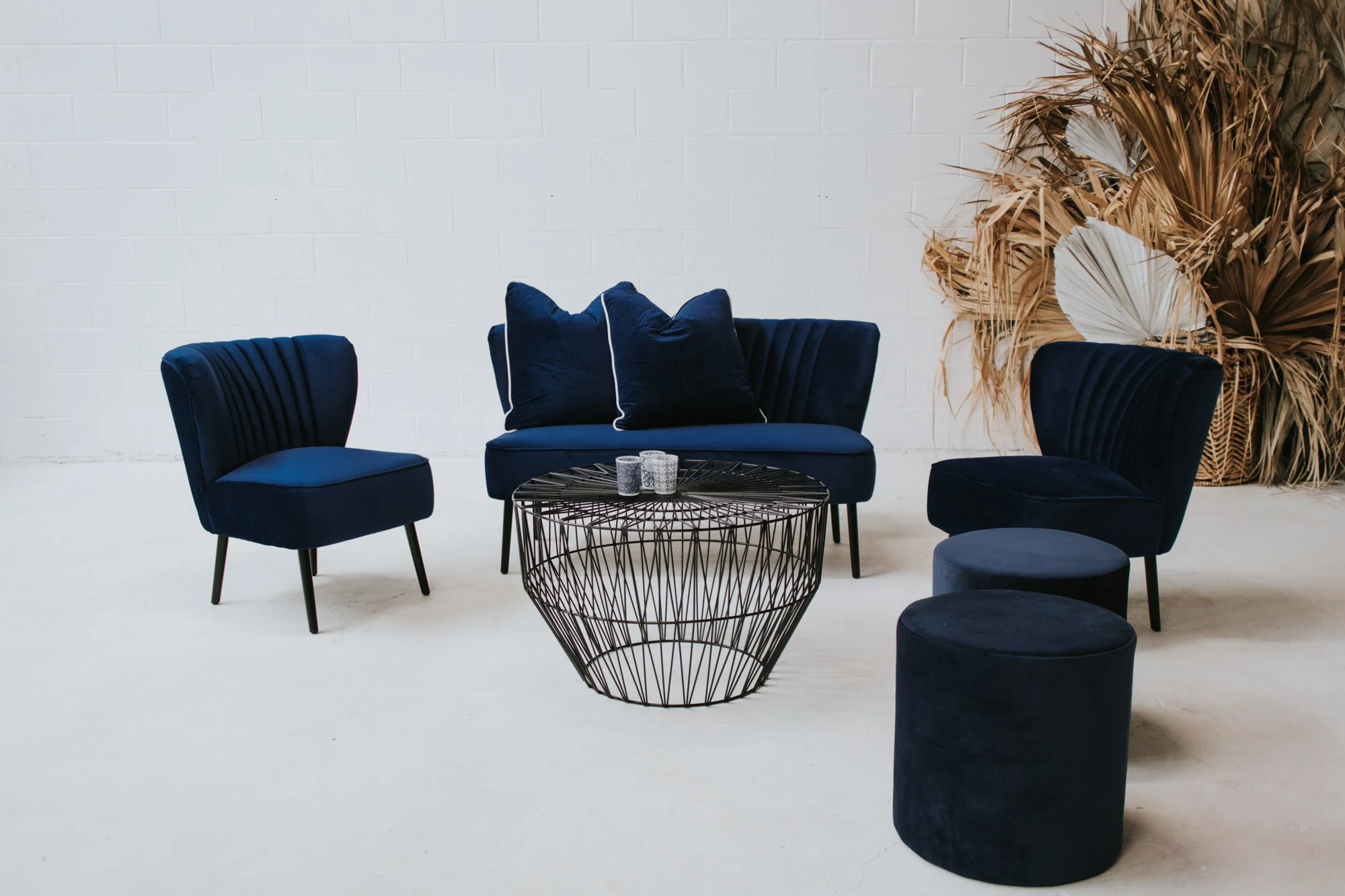Coco Velvet Lounge Collection - French Navy 