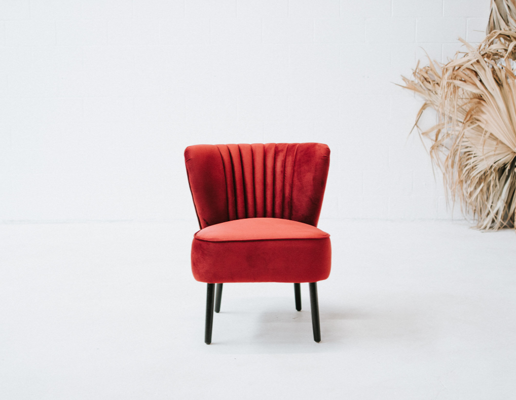 Coco Velvet Armchair - Merlot