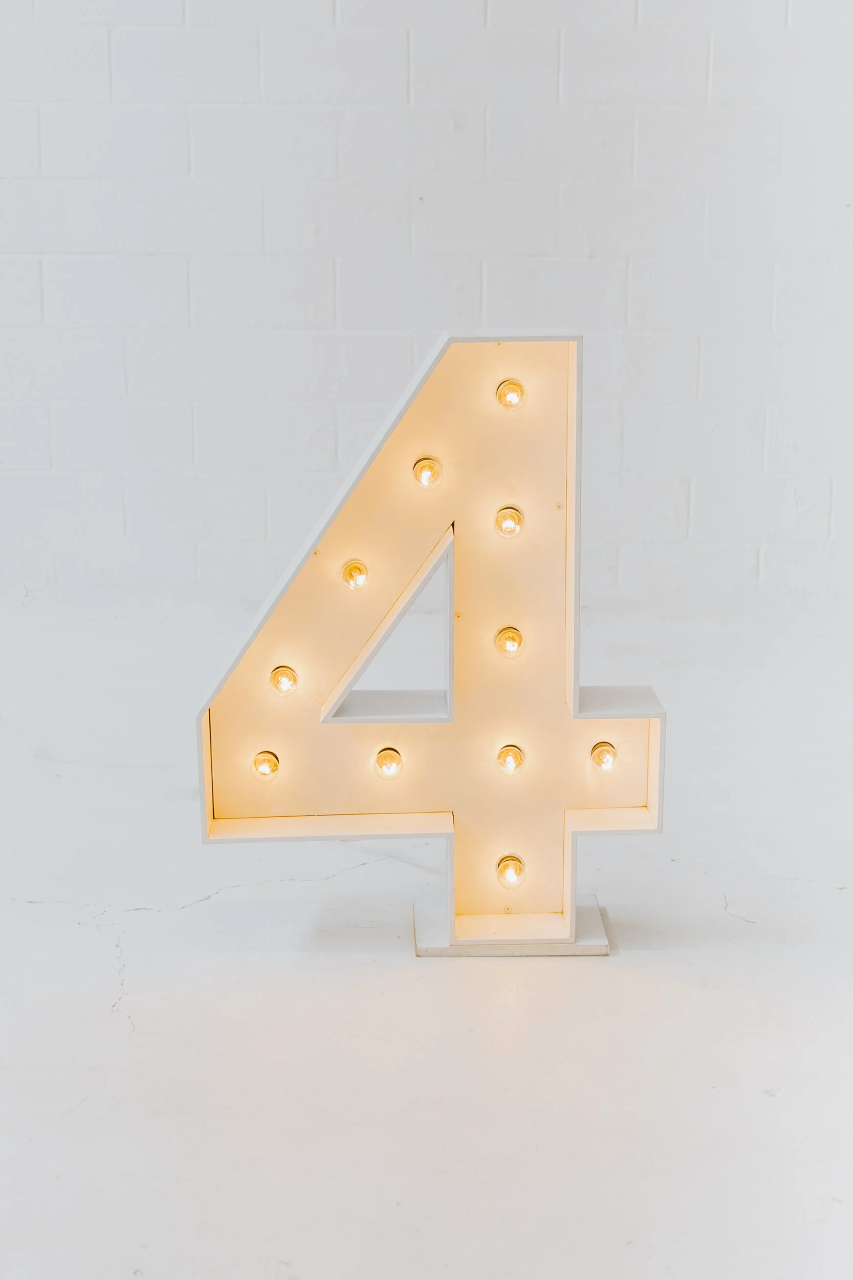 Illuminated Number 4