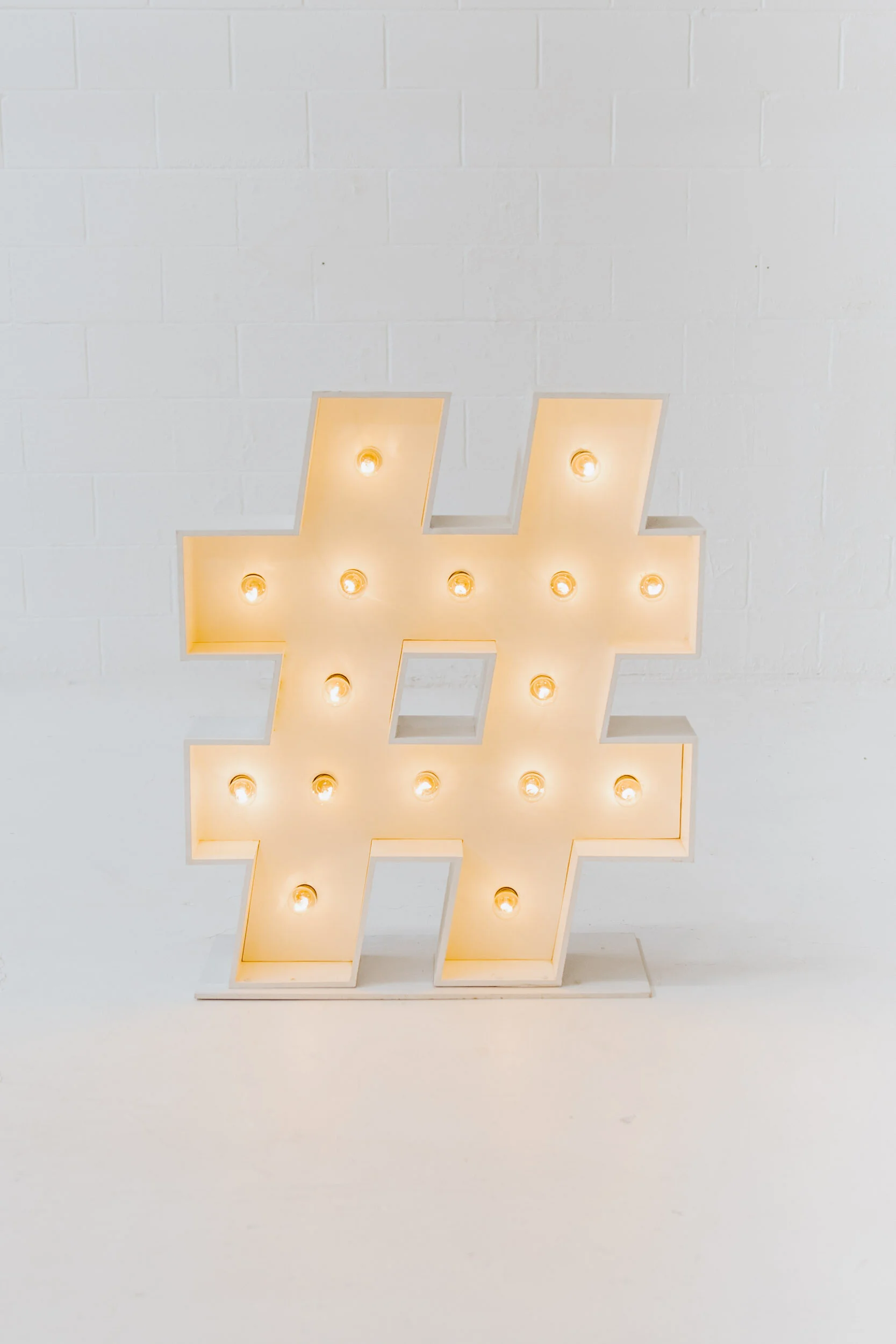 Illuminated Hashtag