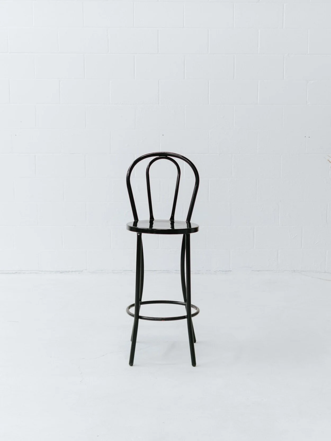 Bentwood Stool (With Back) - Black