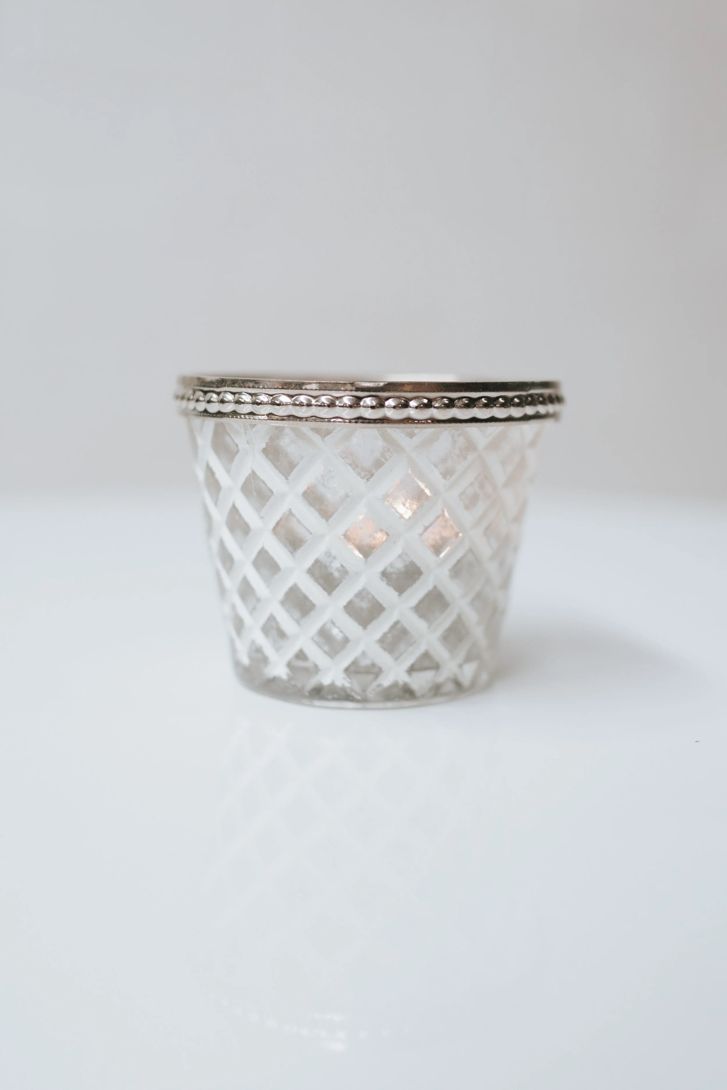 Silver and White Tea Light