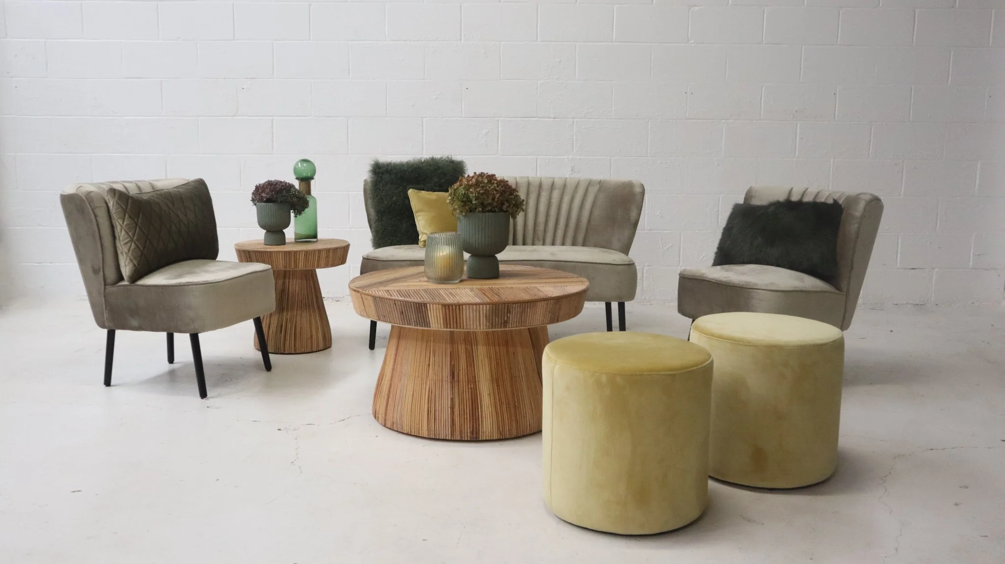 Coco Velvet Lounge Collection - Vintage Gold