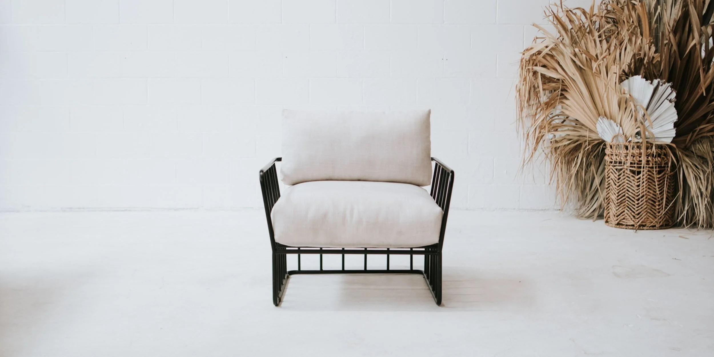 Metal Armchair - Black