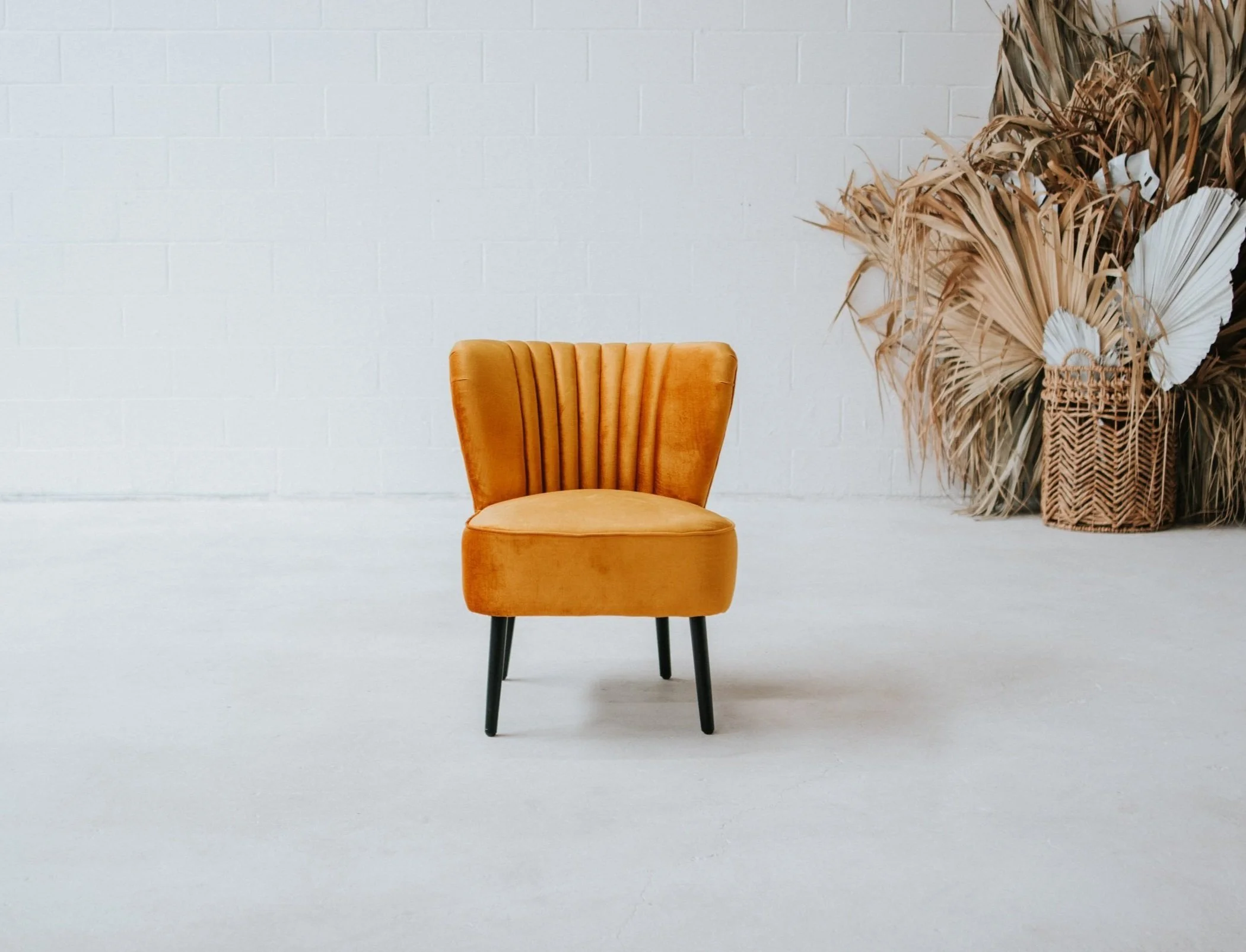 Coco Velvet Armchair - Marigold