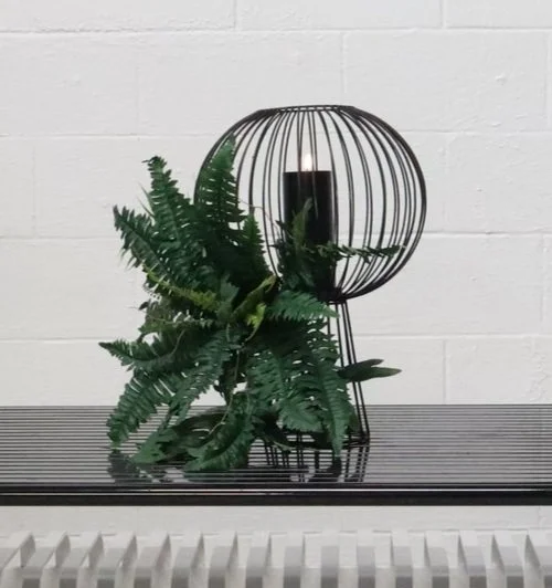 Black Wire Lantern Centrepiece