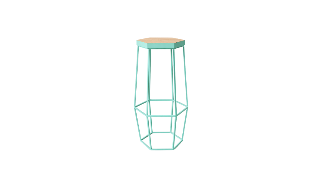 Hex Stool - Mint