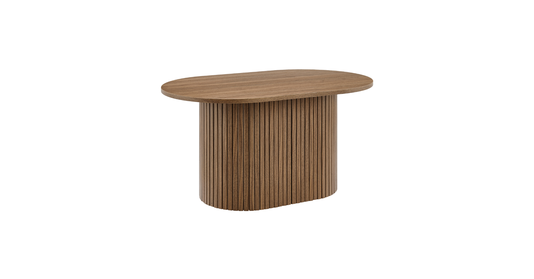 Remi Oval Coffee Table - Walnut