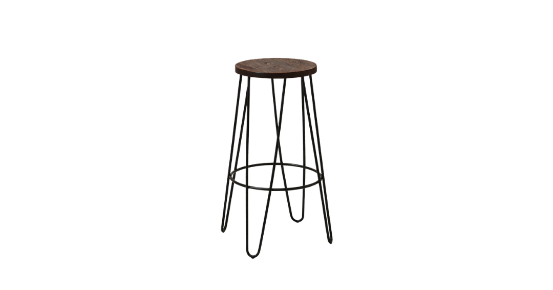 Timber Top Hairpin Stool