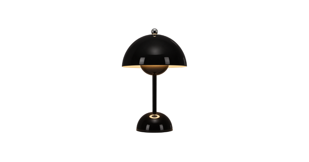 Flower Pot Table Lamp - Black