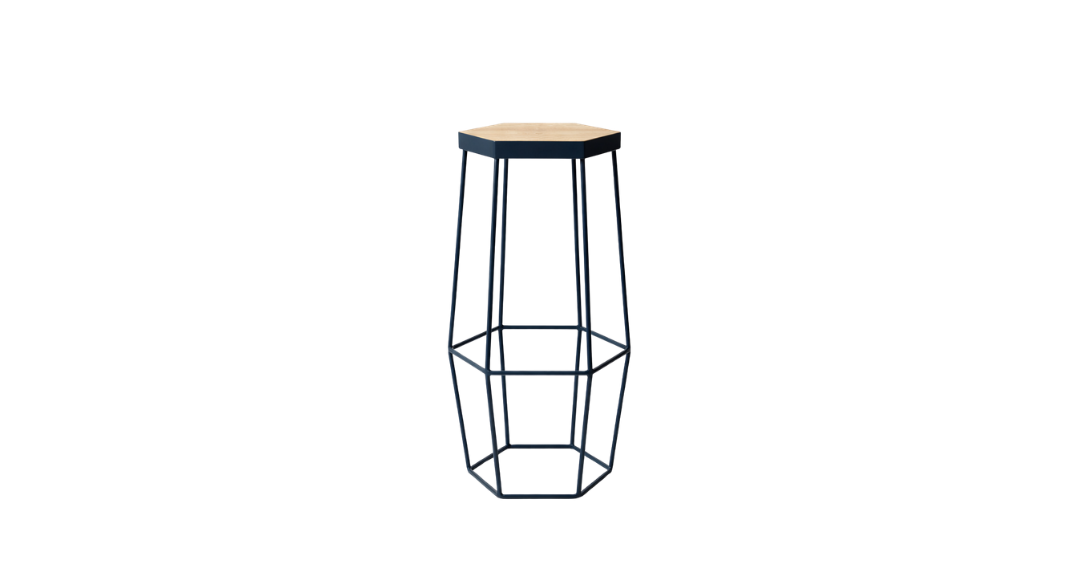 Hex Stool - Navy