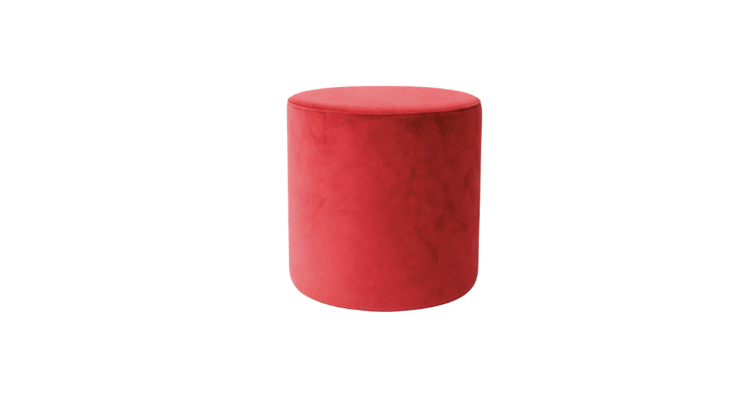 Velvet Ottoman - Merlot